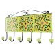 Pea Green Wheel Ceramic Floral Tile Hook Online